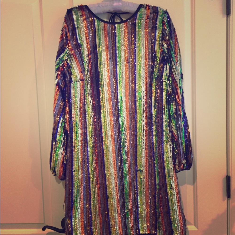 Colorful sequined mini party dress - tags on!